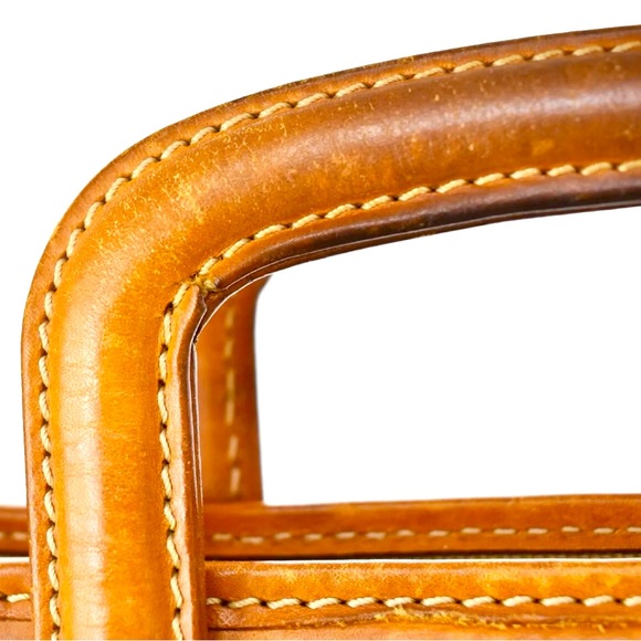 CELINE Logo Macadam Pattern Briefcase Hand Bag PVC Leather Brown made in Italy - Picture 9 of 14